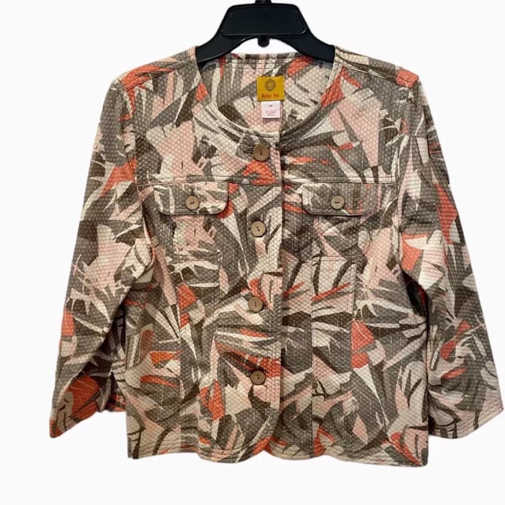 Ruby Rd Women's Tropical Patterned Jacket-Size 28w - image 1